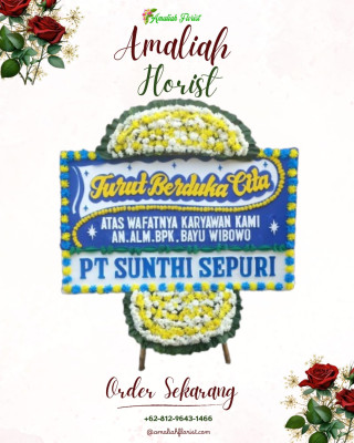 Papan Bunga Duka di Warunggunung
